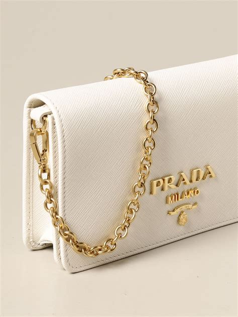 prada shoulder bag white